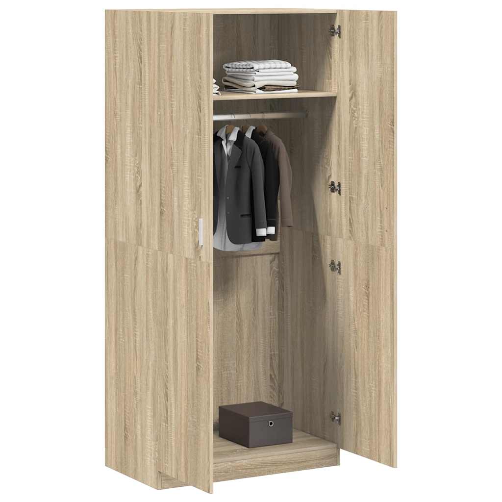 Kleiderschrank Sonoma-Eiche 90x52x200 cm Holzwerkstoff