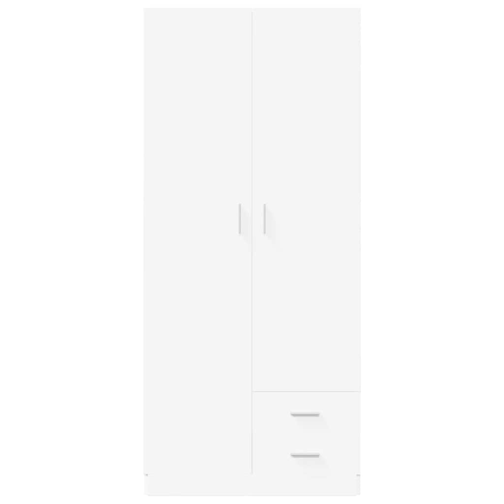 Kleiderschrank Weiß 80x52x180 cm Holzwerkstoff