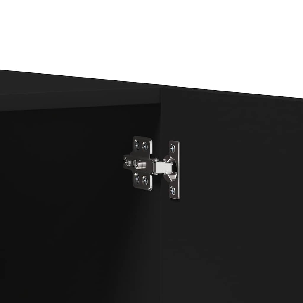 Kleiderschrank Schwarz 80x52x180 cm Holzwerkstoff