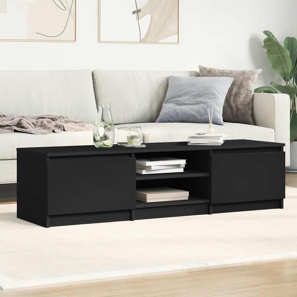 TV-Schrank Schwarz 140x40x35,5 cm Holzwerkstoff