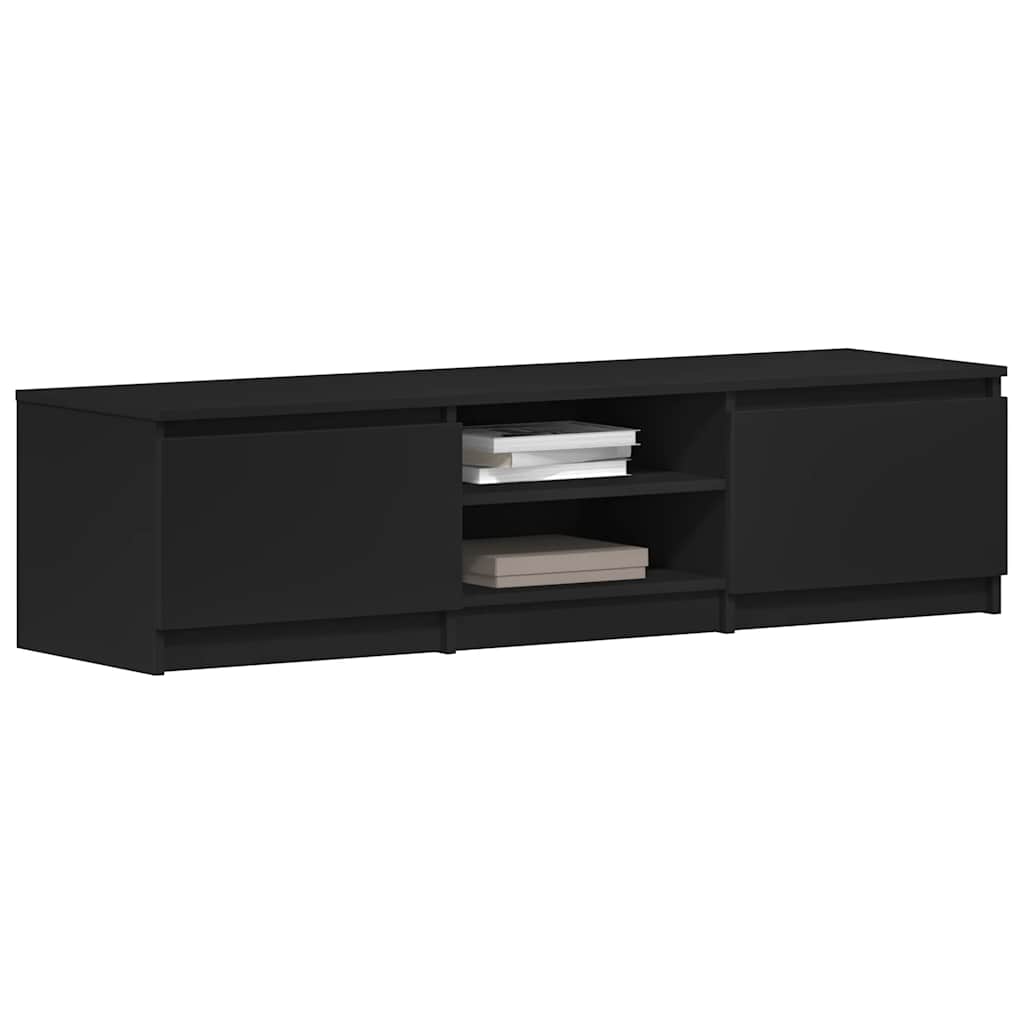 TV-Schrank Schwarz 140x40x35,5 cm Holzwerkstoff