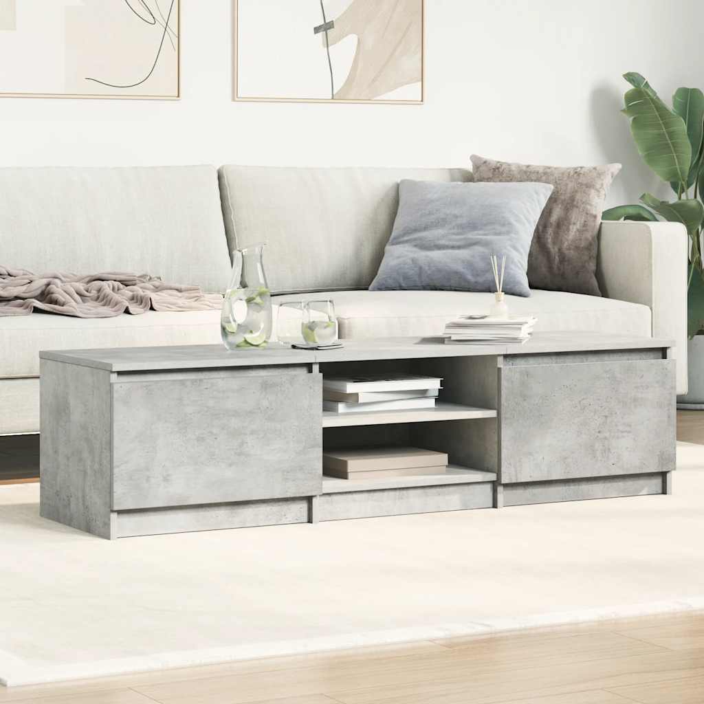TV-Schrank Betongrau 140x40x35,5 cm Holzwerkstoff