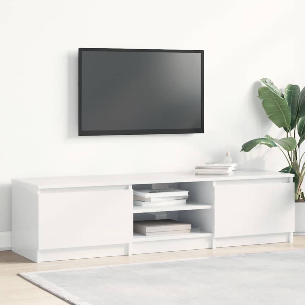 TV-Schrank Hochglanz-Weiß 140x40x35,5 cm Holzwerkstoff