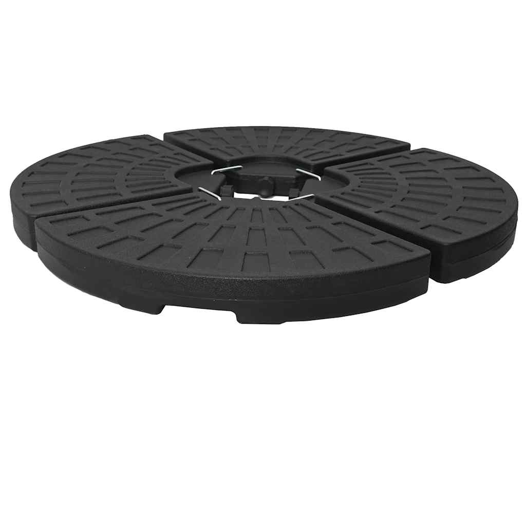 Sonnenschirmständer Fächerförmig 4 Stk. Schwarz
