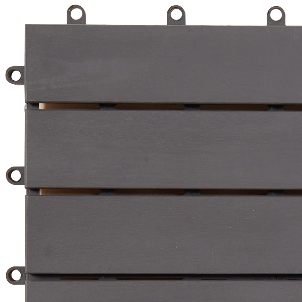 Terrassenfliese 10 pcs Grau 30 x 30 cm Akazien-Hartholz