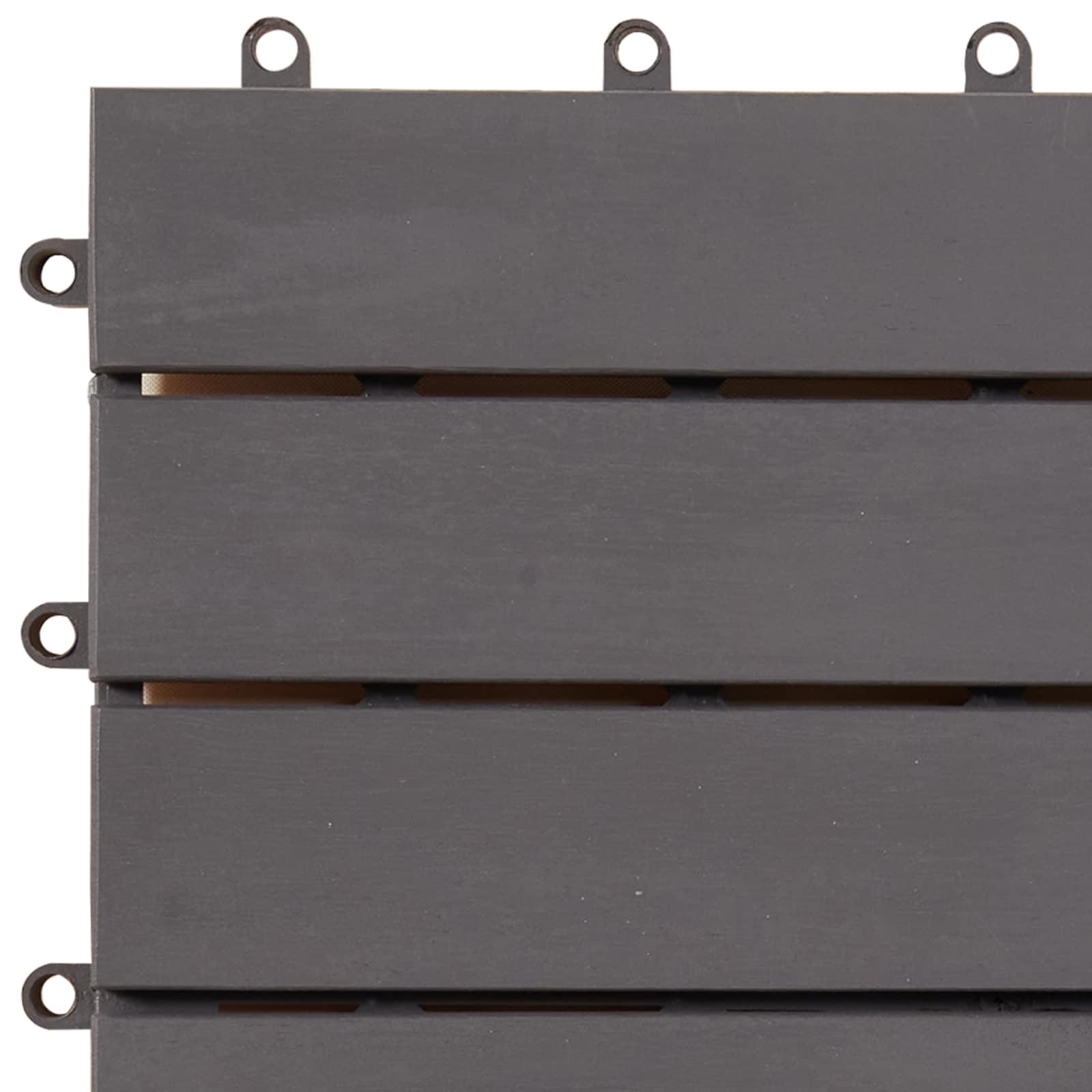 Terrassenfliese 10 pcs Grau 30 x 30 cm Akazien-Hartholz