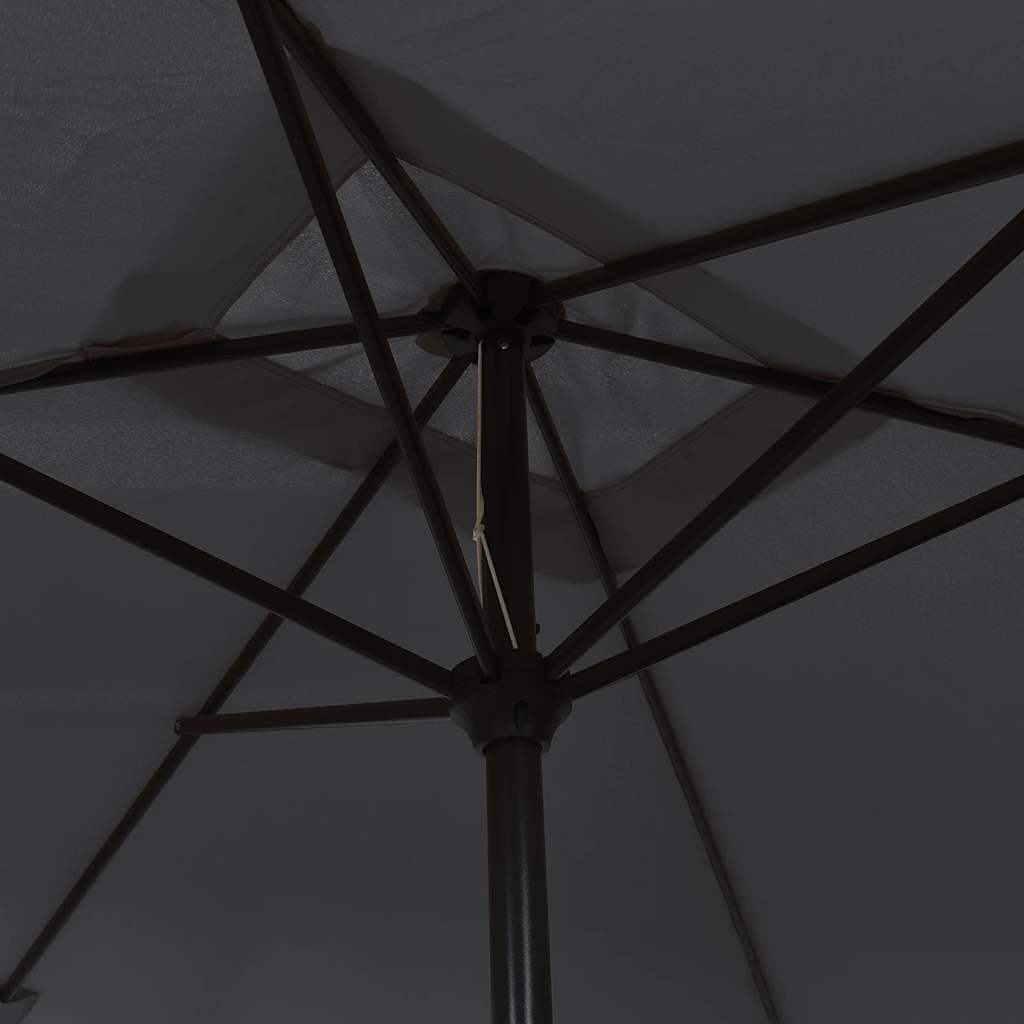 Sonnenschirm mit Metall-Mast 300x200 cm Schwarz