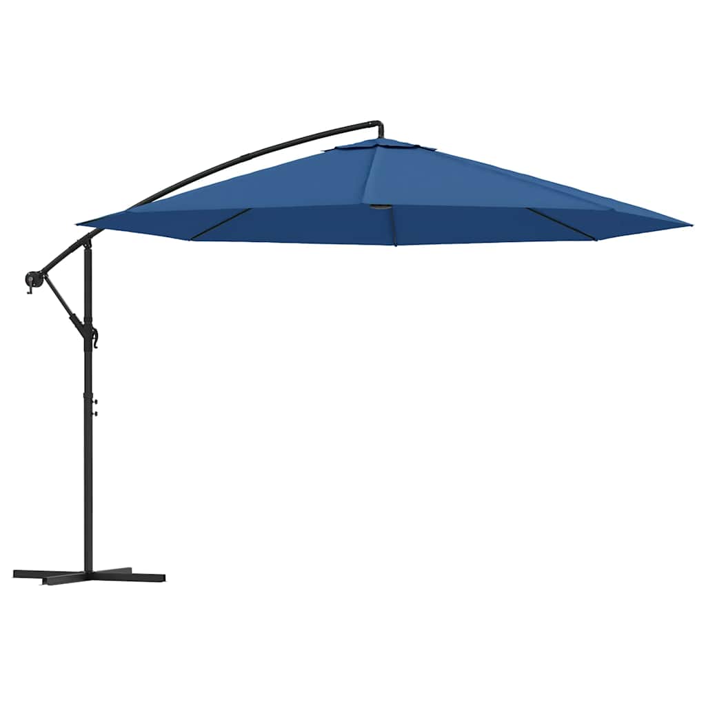 Ampelschirm mit Aluminium-Mast 350 cm Blau