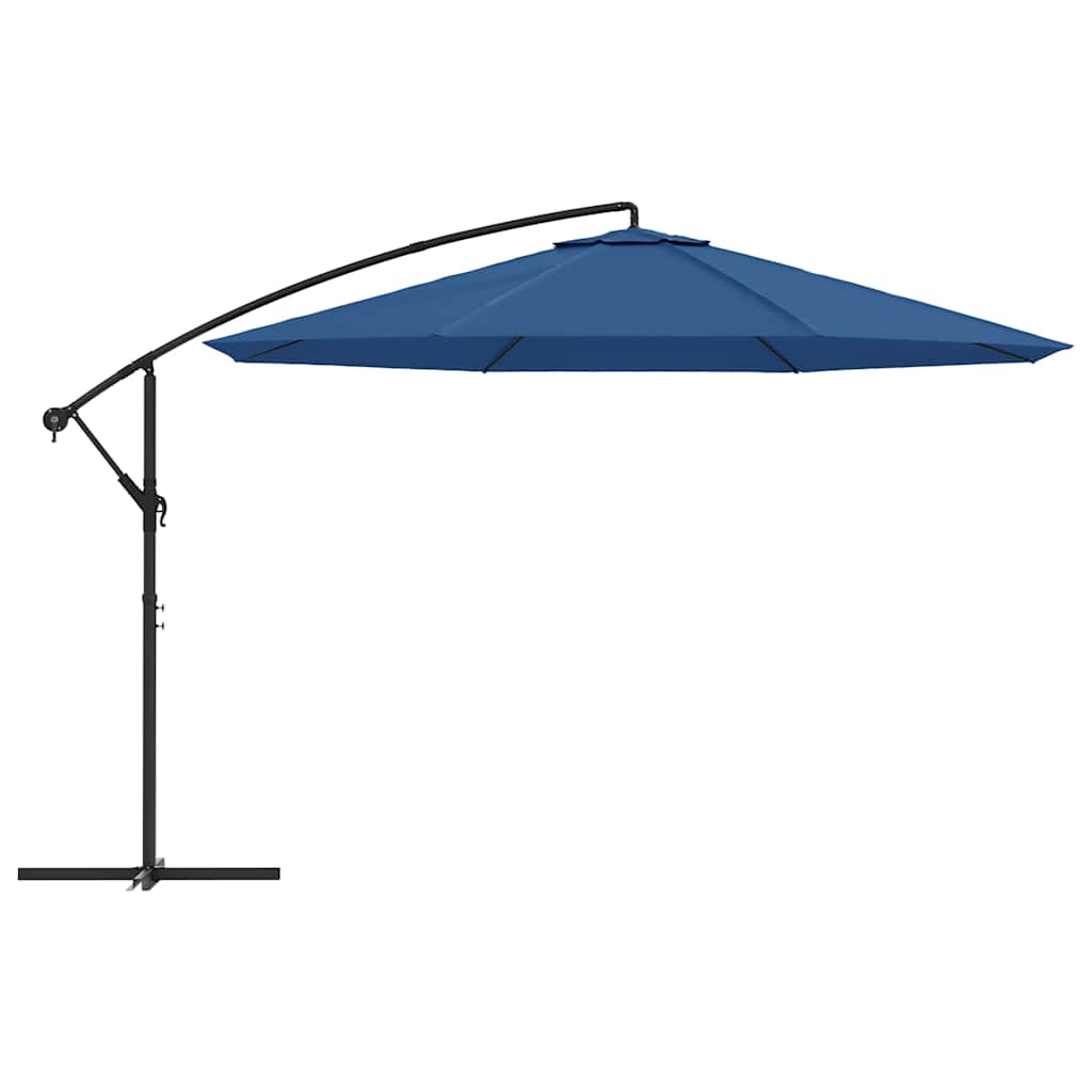 Ampelschirm mit Aluminium-Mast 350 cm Blau