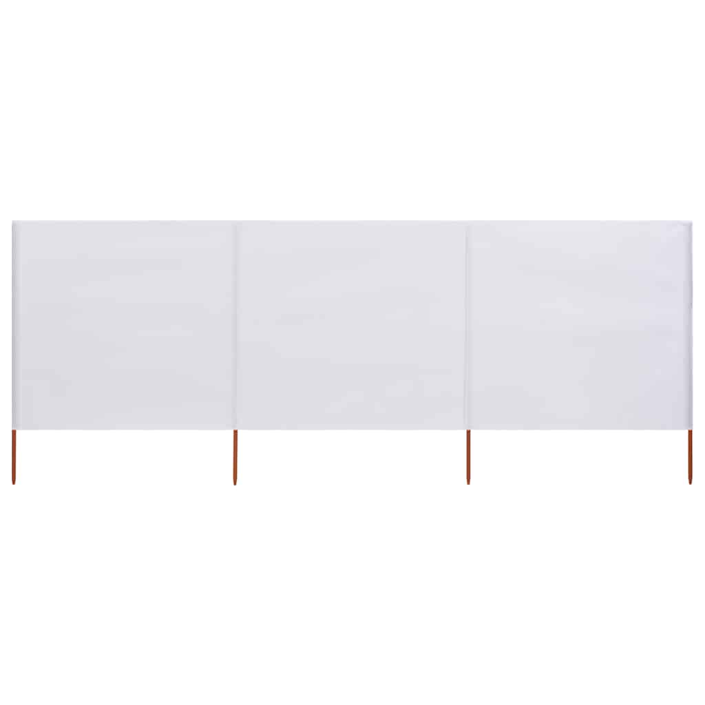 3-teiliges Windschutzgewebe 400 x 80 cm Sandweiß