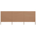 3-teiliges Windschutzgewebe 400 x 80 cm Taupe