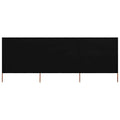 3-teiliges Windschutzgewebe 400 x 120 cm Schwarz