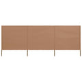 3-teiliges Windschutzgewebe 400 x 160 cm Taupe