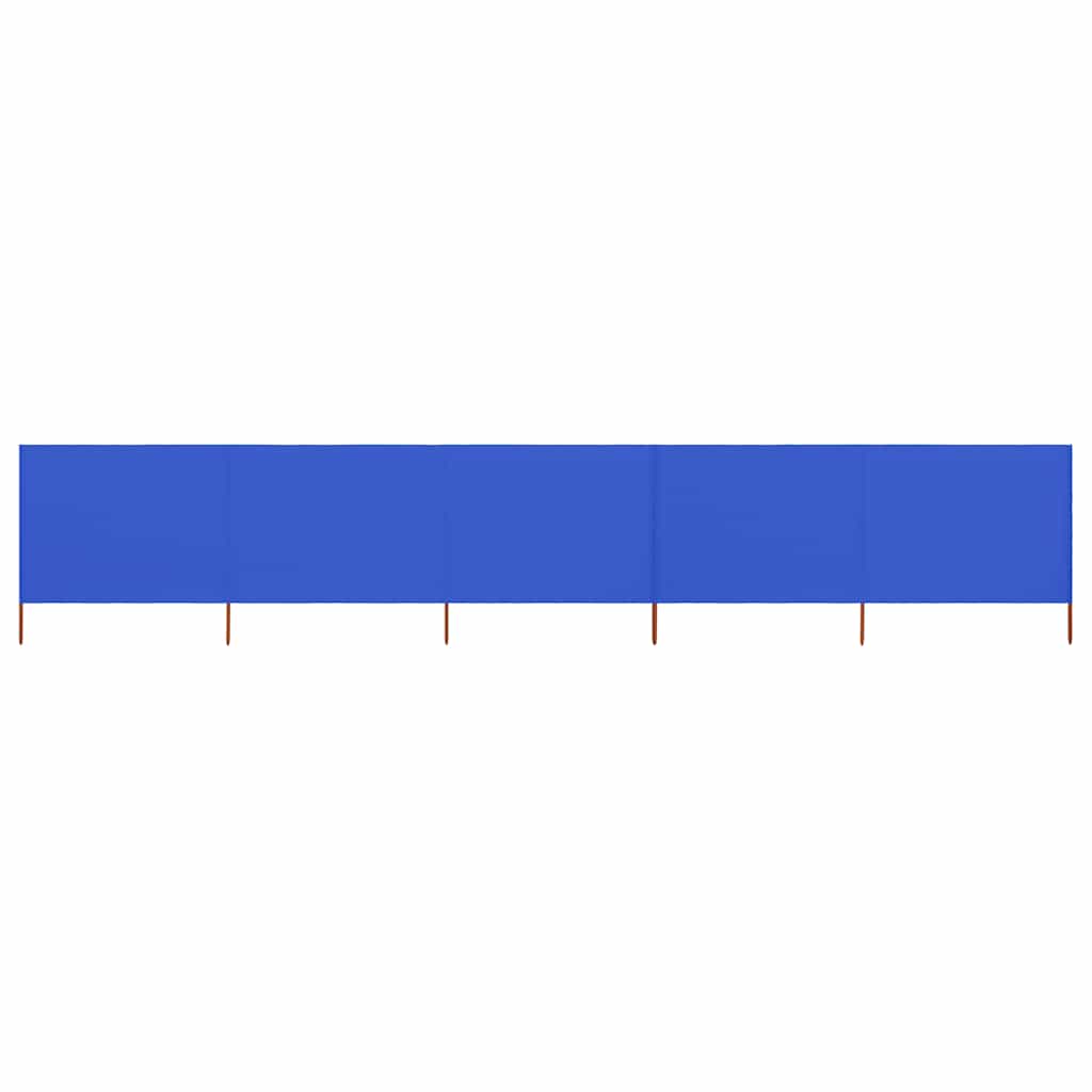 5-teiliges Windschutzgewebe 600 x 120 cm Azurblau
