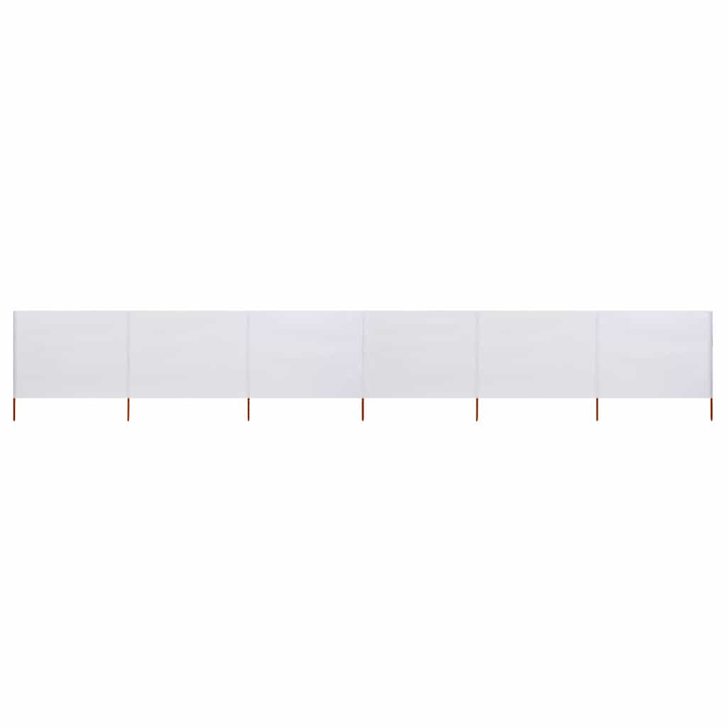 6-teiliges Windschutzgewebe 800 x 160 cm Sandweiß