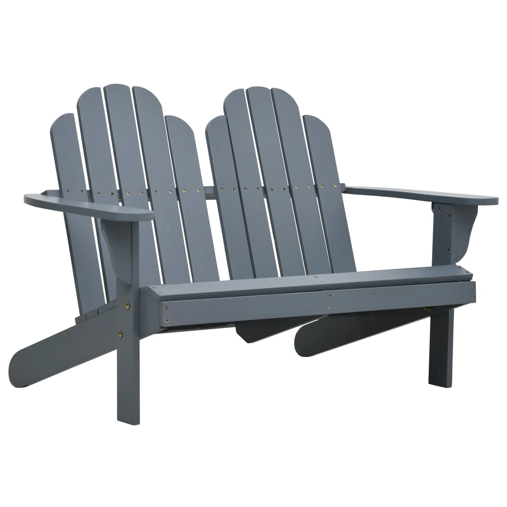 Adirondack-Doppelstuhl Holz Grau