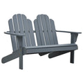 Adirondack-Doppelstuhl Holz Grau
