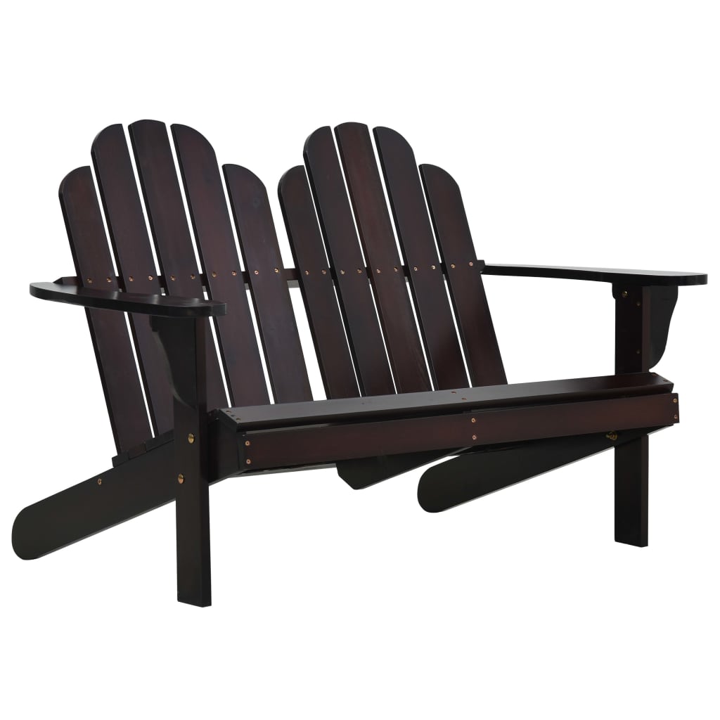 Adirondack-Doppelstuhl Holz Braun