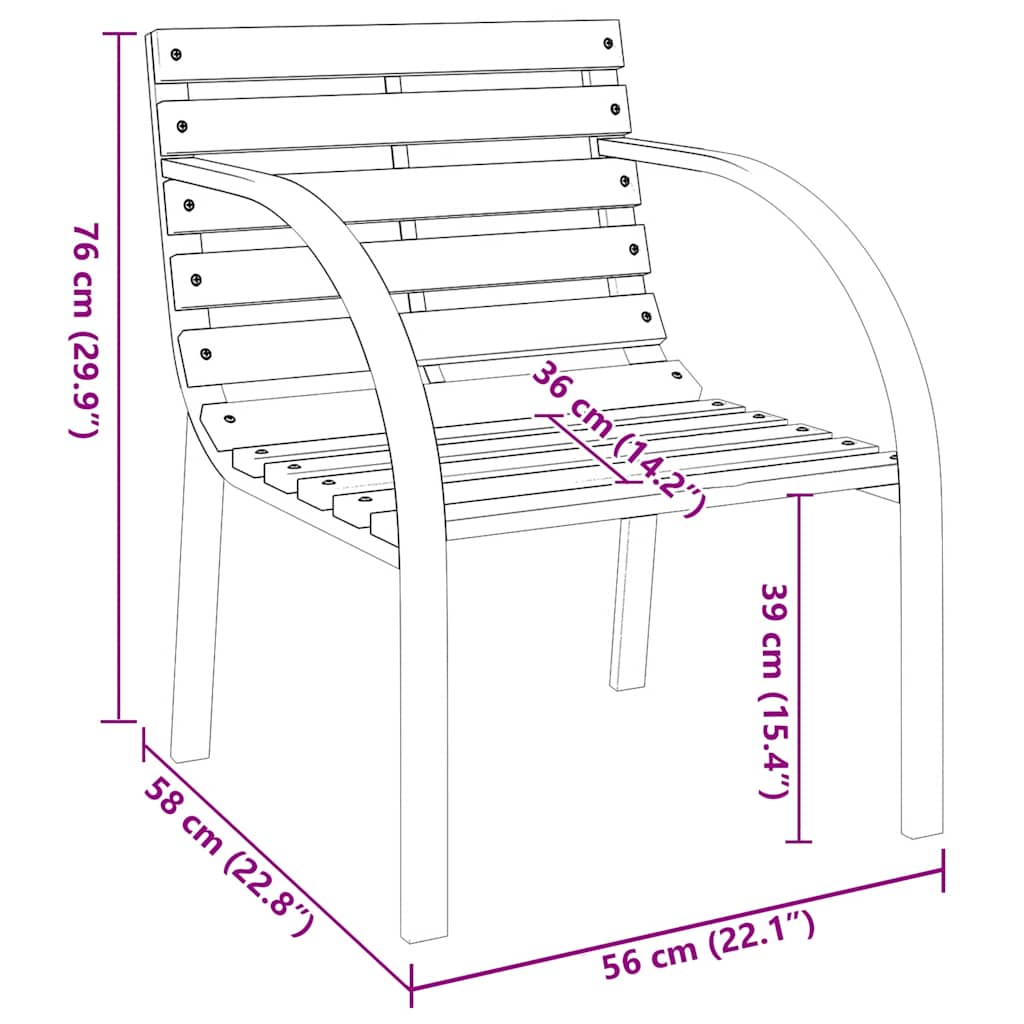 Gartenstühle 2 Stk. Holz