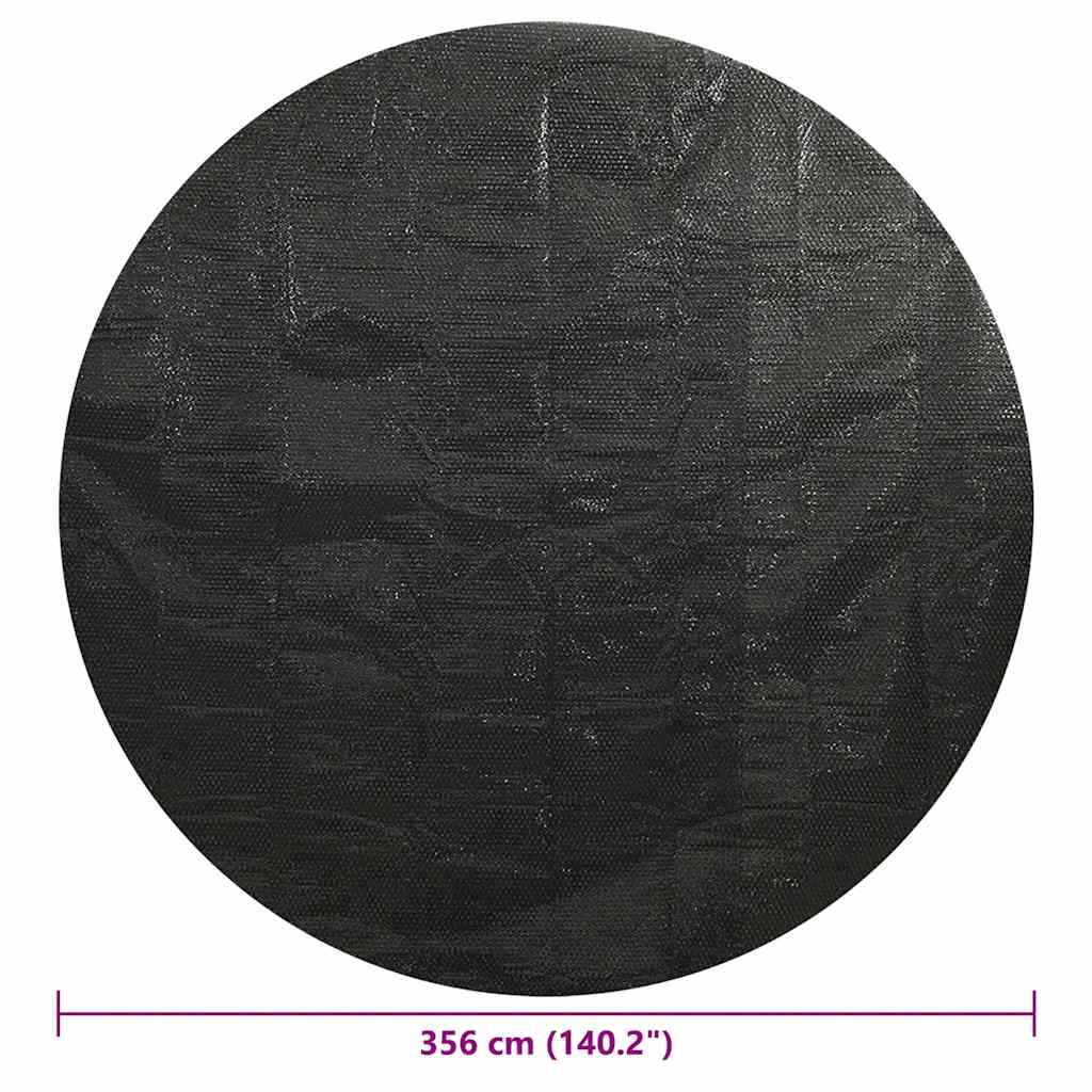 Poolabdeckung Schwarz 356 cm PE