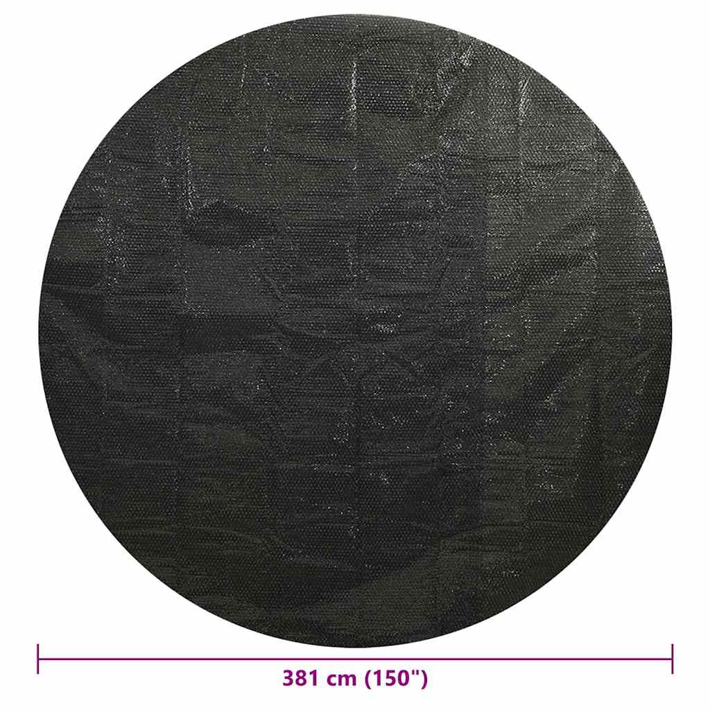 Poolabdeckung Schwarz 381 cm PE