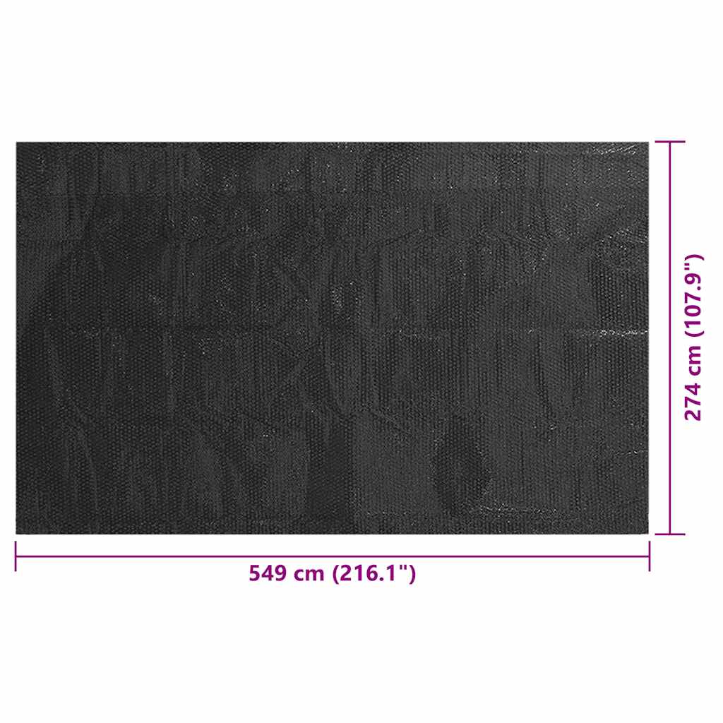 Poolabdeckung Schwarz 549x274 cm PE