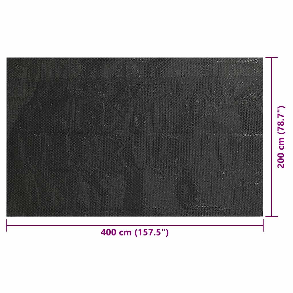 Poolabdeckung Schwarz 400×200 cm PE