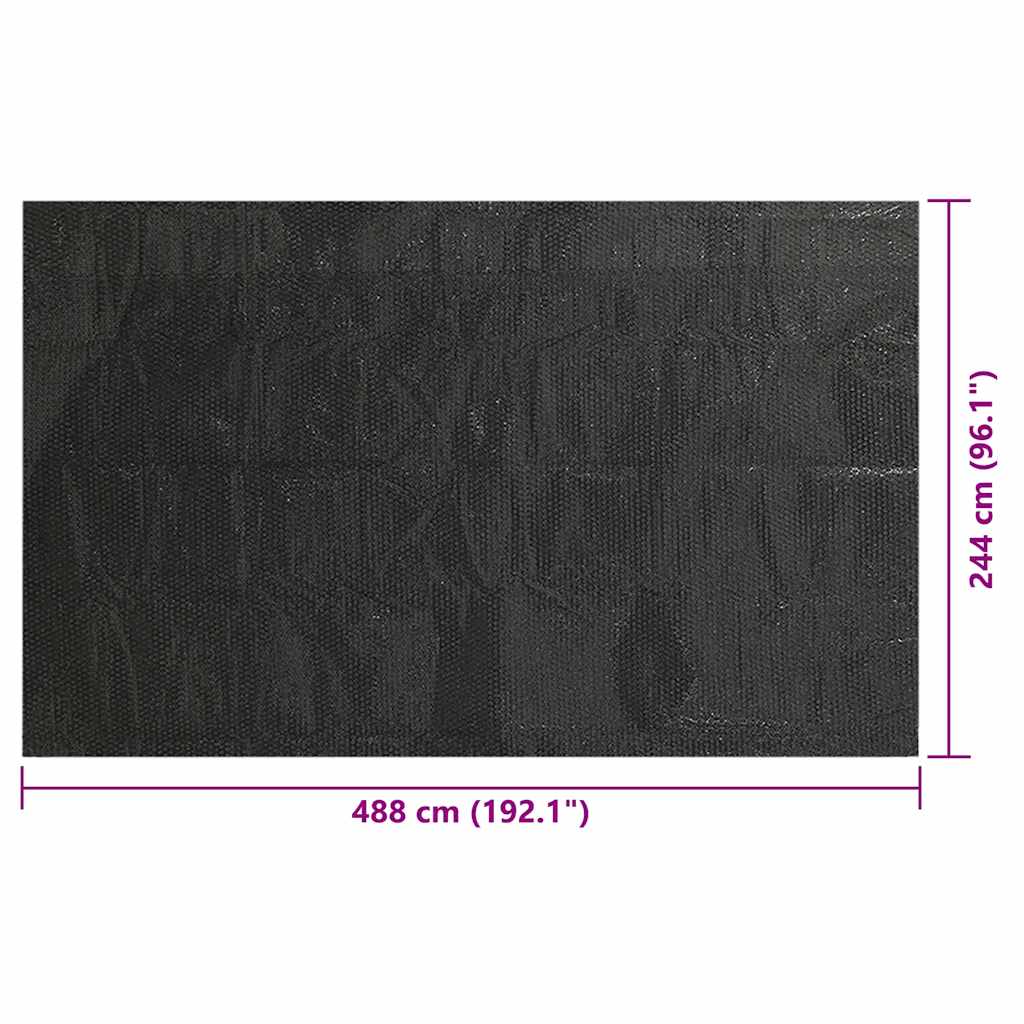 Poolabdeckung Schwarz 488×244 cm PE