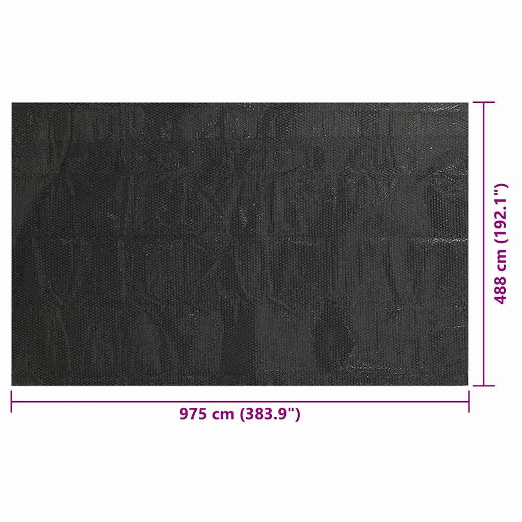 Poolabdeckung Schwarz 975×488 cm PE