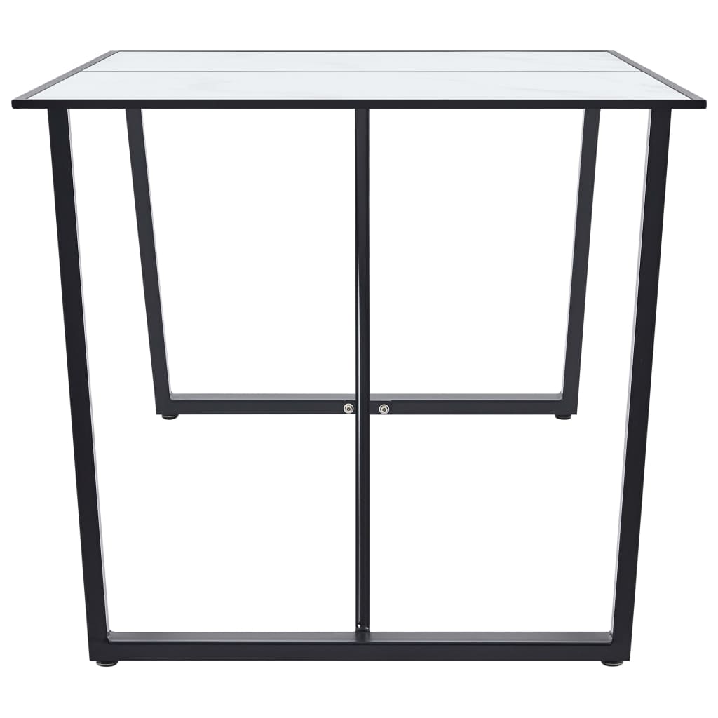 Esstisch Weiß 160 x 80 x 75 cm Hartglas
