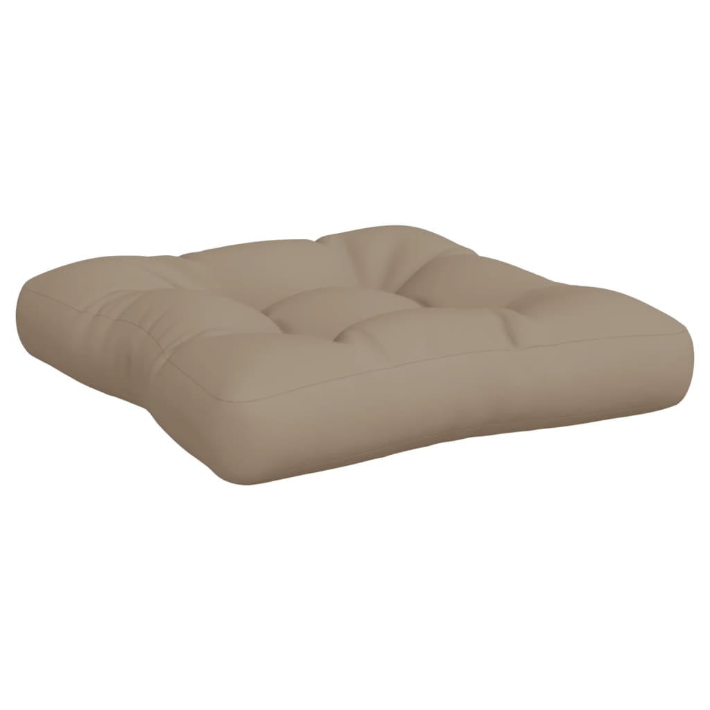 Palettenkissen 3-tlg. Taupe Stoff