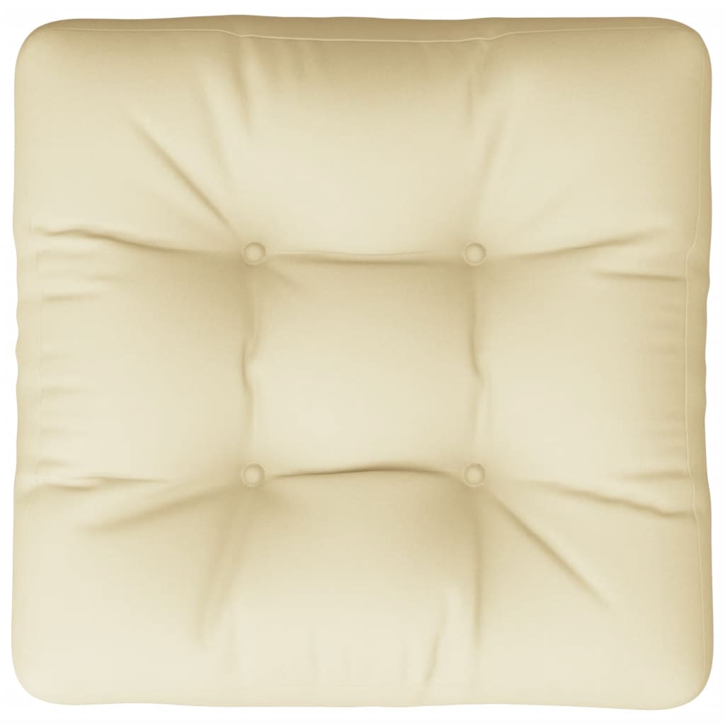 Palettenkissen Creme 60x61,5x10 cm Stoff