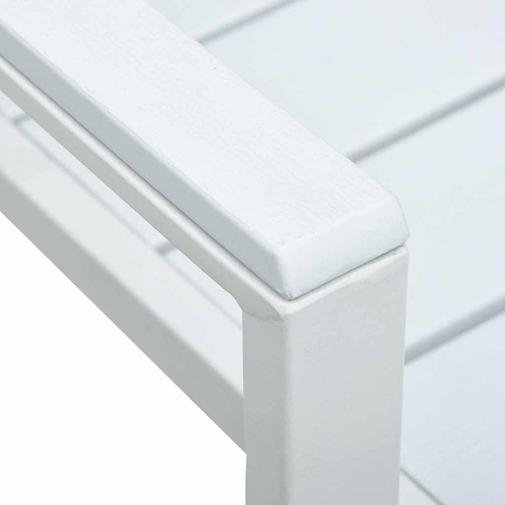 Gartenstühle 4 Stk. Weiß HDPE Holz-Optik