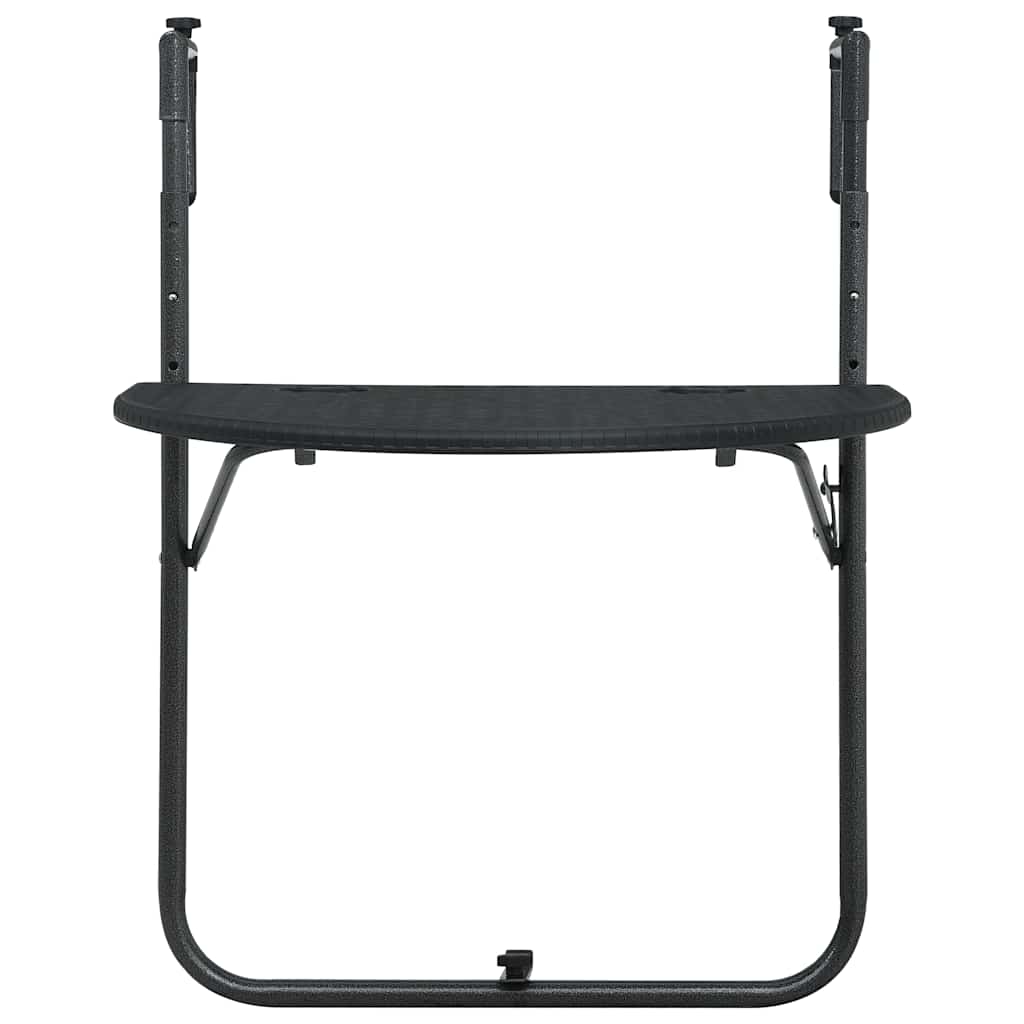 Balkon-Hängetisch Schwarz 60x64x83,5 cm Kunststoff Rattan-Optik