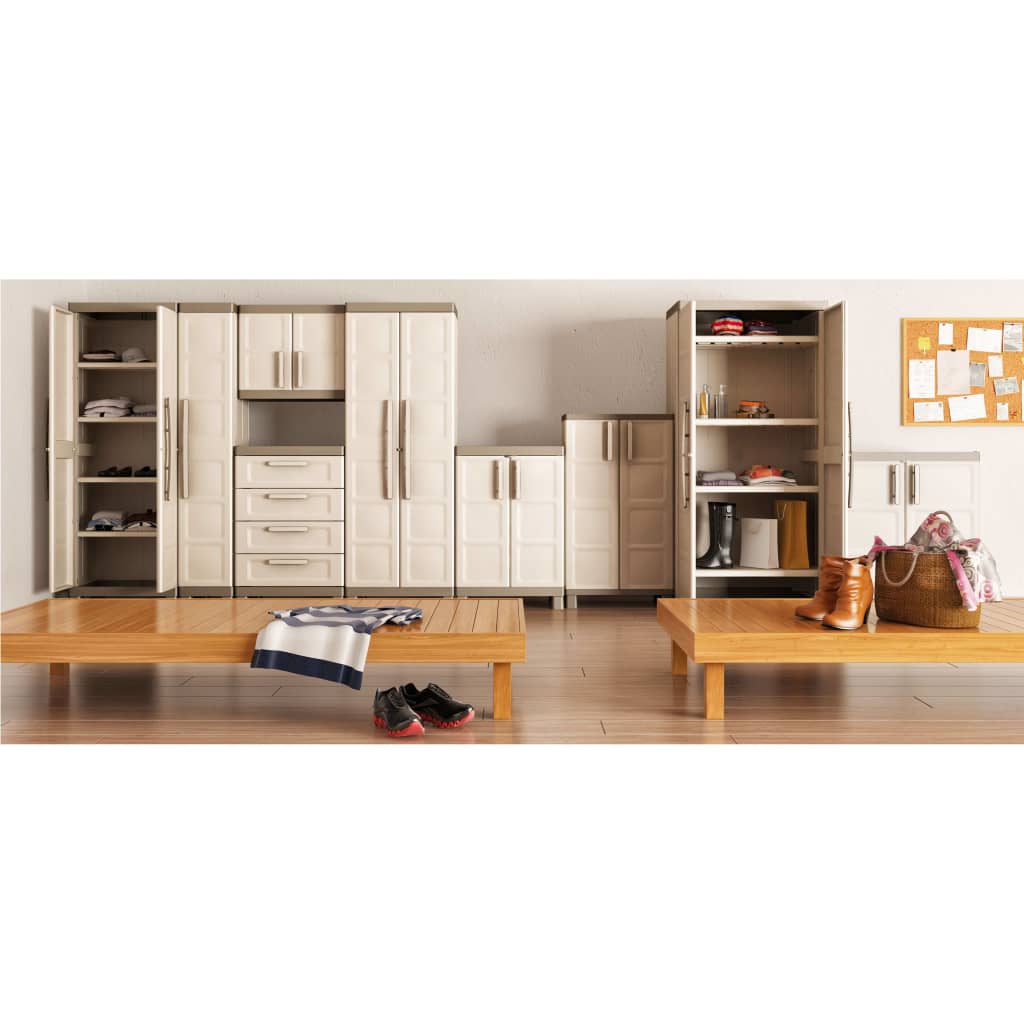Lagerschrank Excellence Niedrig Beige und Taupe 97 cm