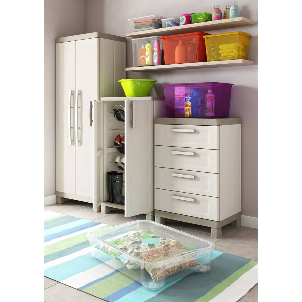 Lagerschrank Excellence Niedrig Beige und Taupe 97 cm
