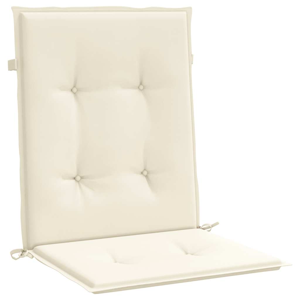 Gartenstuhlauflagen für Niedriglehner 4 Stk. Creme 100x50x2 cm