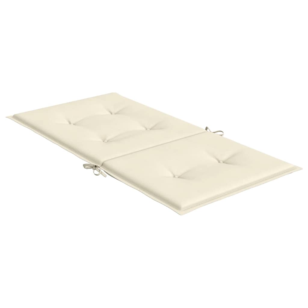 Gartenstuhlauflagen für Niedriglehner 4 Stk. Creme 100x50x2 cm