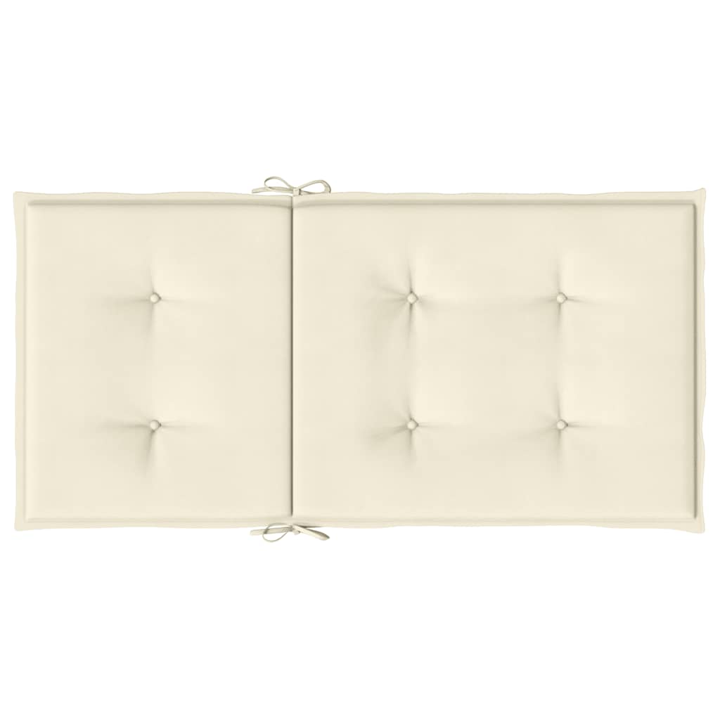 Gartenstuhlauflagen für Niedriglehner 4 Stk. Creme 100x50x2 cm