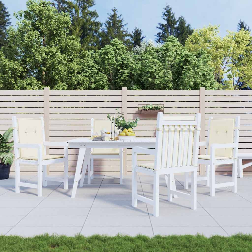 Gartenstuhlauflagen für Niedriglehner 4 Stk. Creme 100x50x2 cm