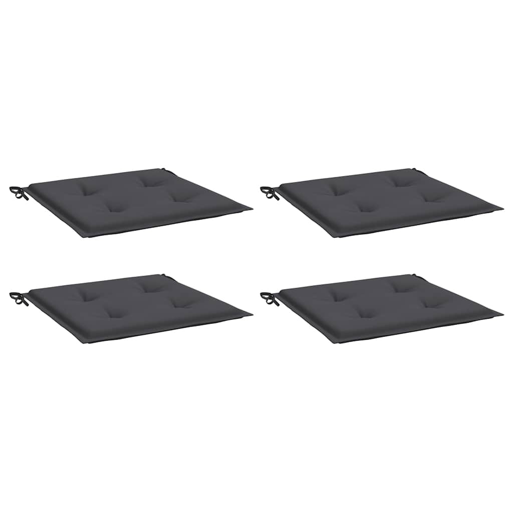 Gartenstuhl-Kissen 4 Stk. Anthrazit 40x40x3 cm Oxford-Gewebe