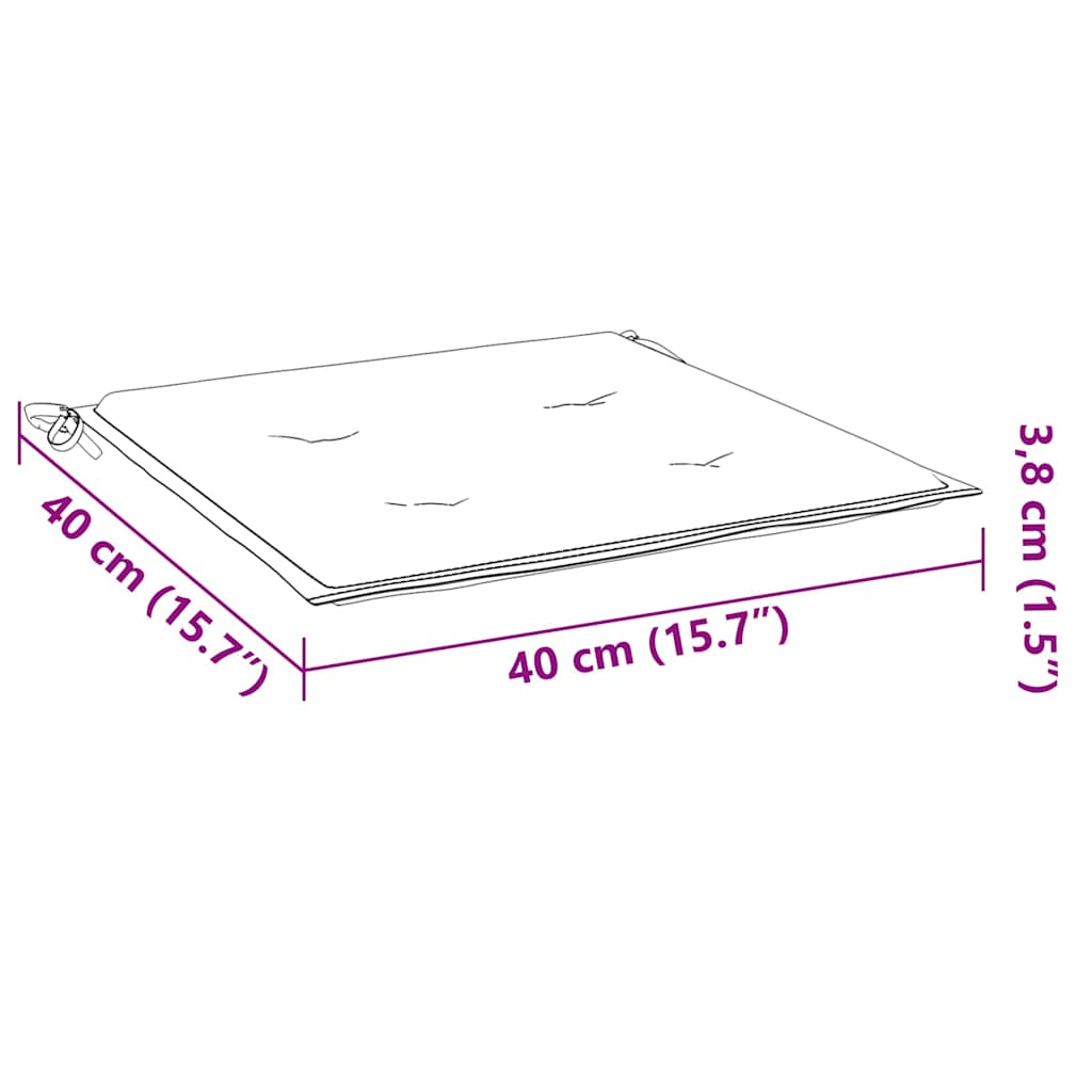 Gartenstuhl-Kissen 4 Stk. Creme 40x40x4 cm Oxford-Gewebe