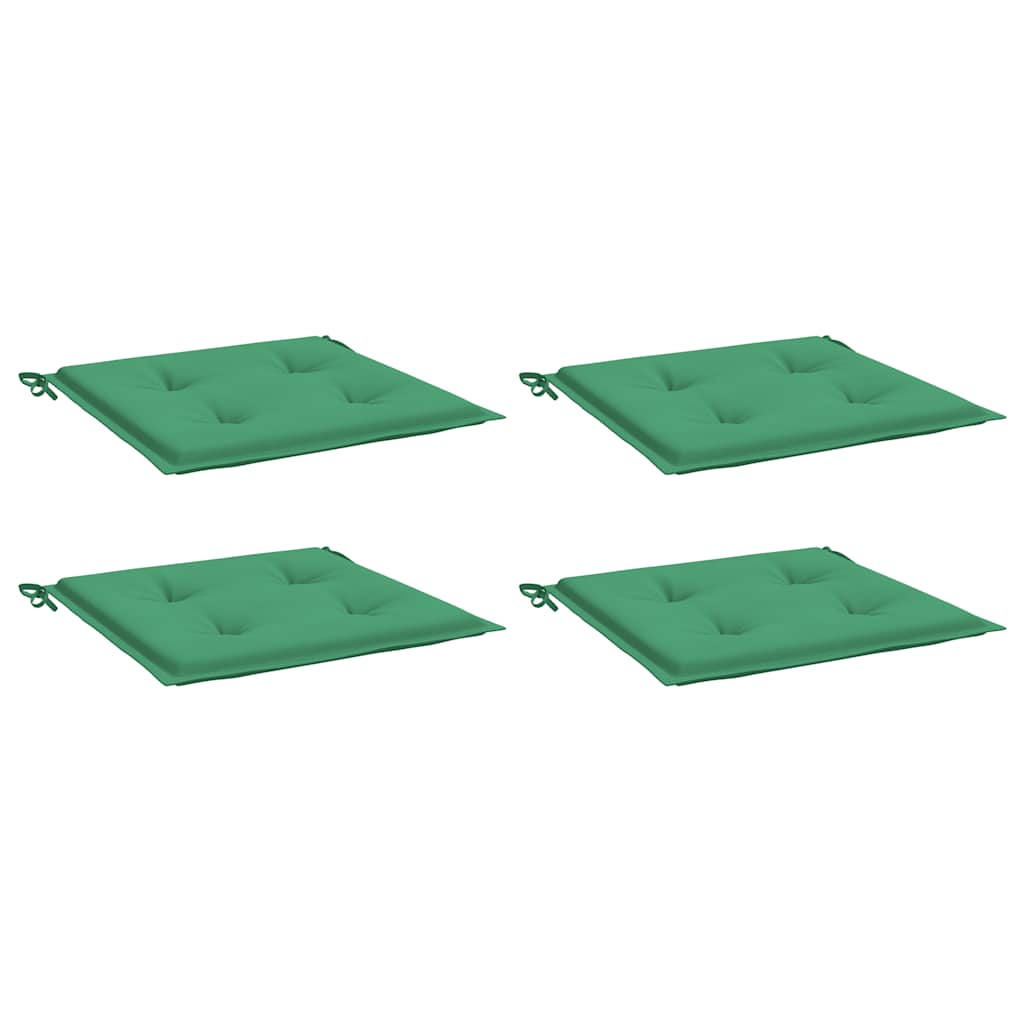 Gartenstuhl-Kissen 4 Stk. Grün 40x40x4 cm Oxford-Gewebe