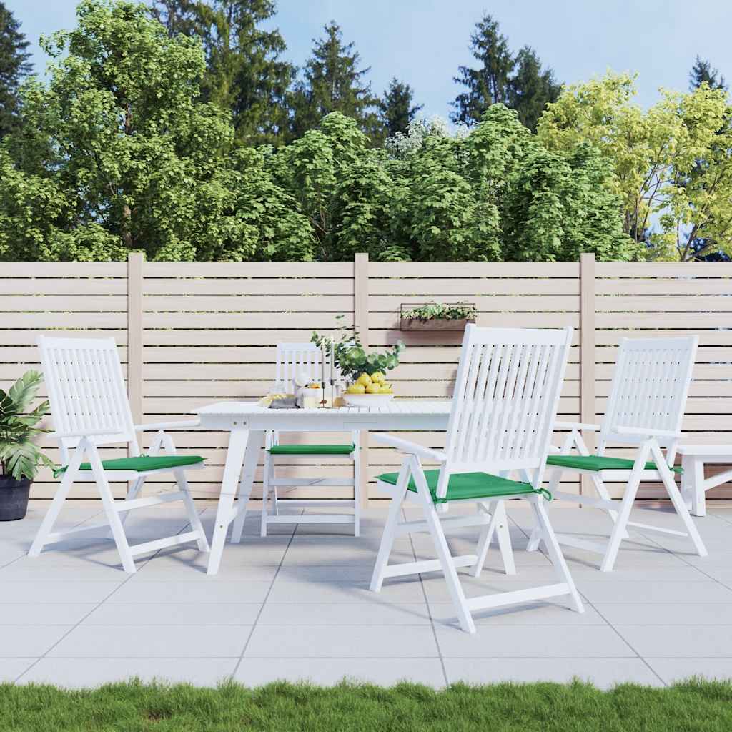 Gartenstuhl-Kissen 4 Stk. Grün 40x40x4 cm Oxford-Gewebe