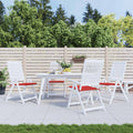 Gartenstuhl-Kissen 4 Stk. Rot 40x40x4 cm Oxford-Gewebe