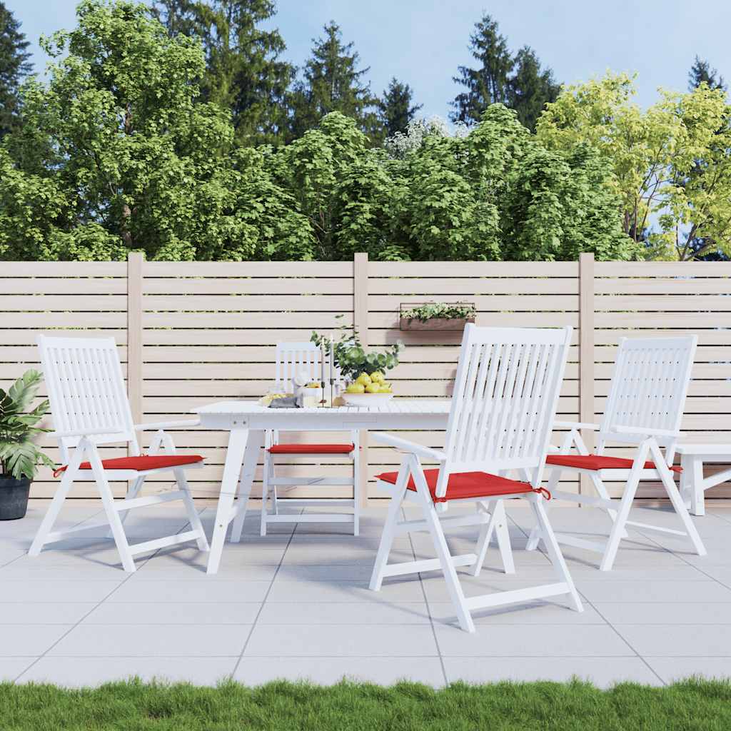 Gartenstuhl-Kissen 4 Stk. Rot 40x40x4 cm Oxford-Gewebe