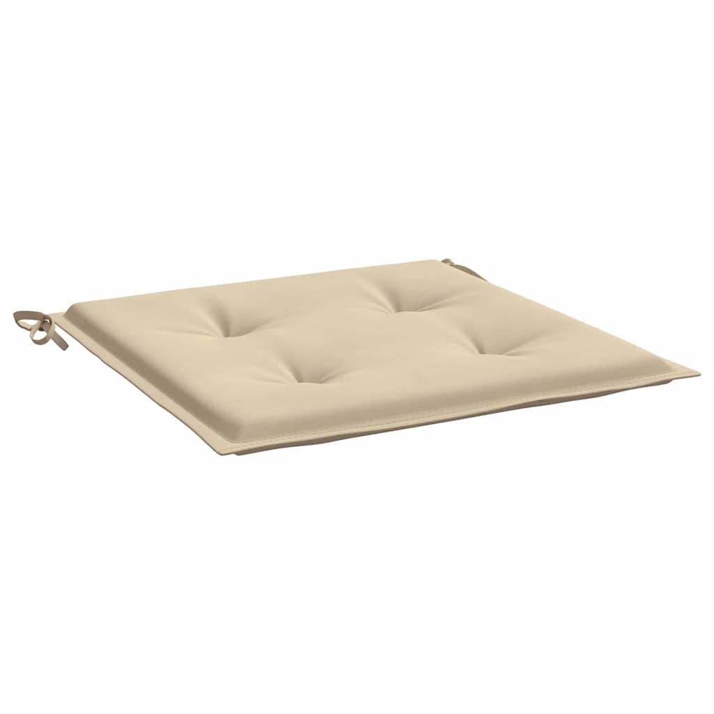 Gartenstuhl-Kissen 4 Stk. Beige 40x40x4 cm Oxford-Gewebe