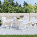 Gartenstuhl-Kissen 4 Stk. Beige 40x40x4 cm Oxford-Gewebe