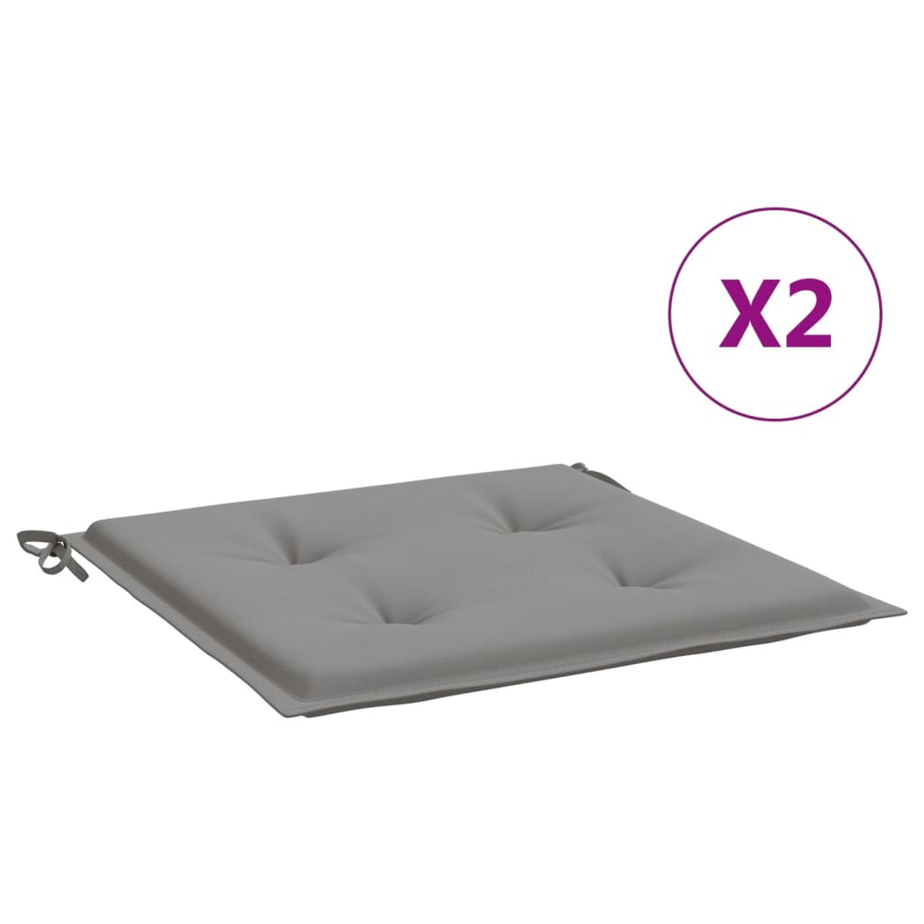 Gartenstuhl-Kissen 2 Stk. Grau 50x50x4 cm Oxford-Gewebe