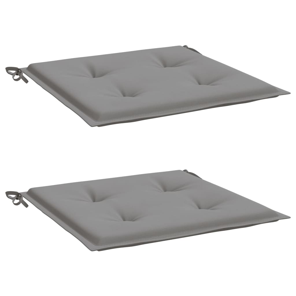 Gartenstuhl-Kissen 2 Stk. Grau 50x50x4 cm Oxford-Gewebe
